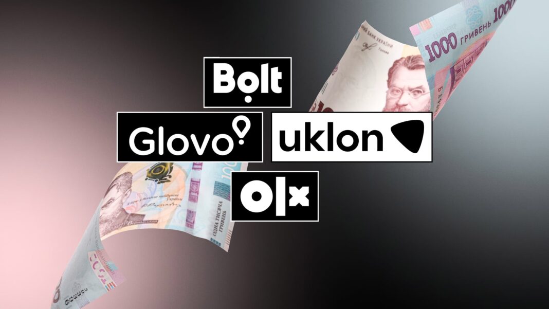 Uklon, Bolt, Uber, OLX і служба доставки Glovo