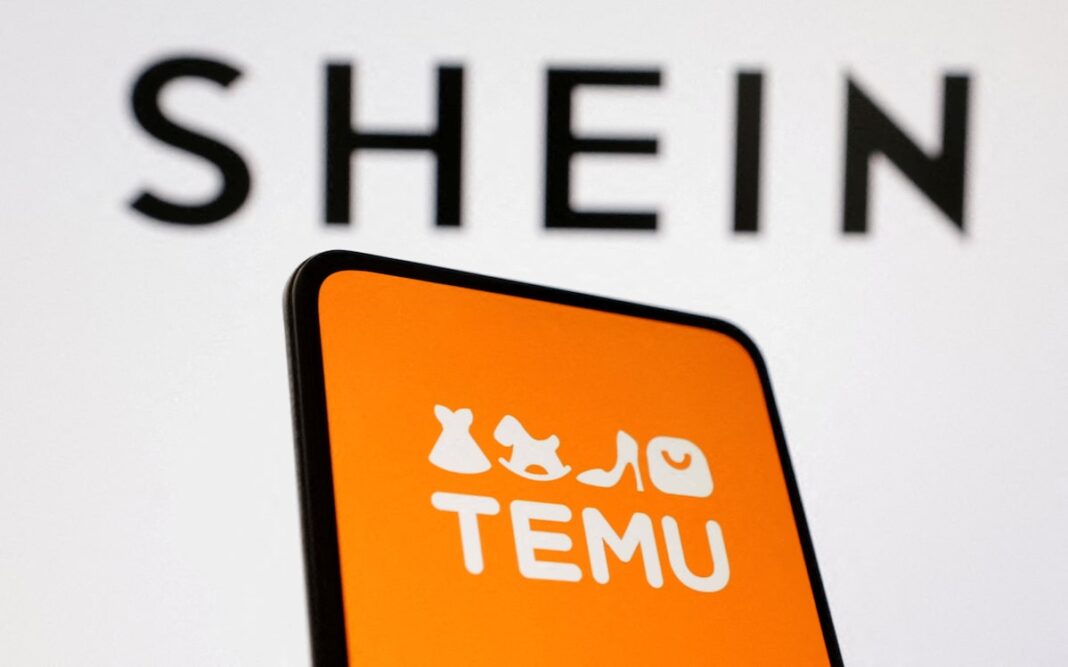 Логотипи Shein і Temu