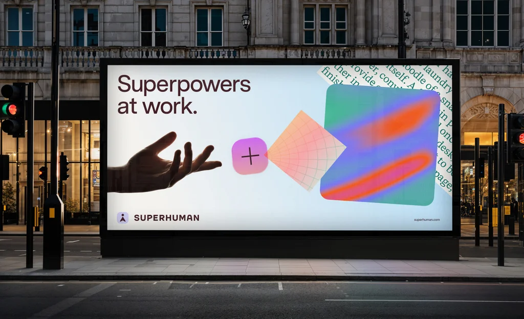Банер про ребрендинг Grammarly в Superhuman.